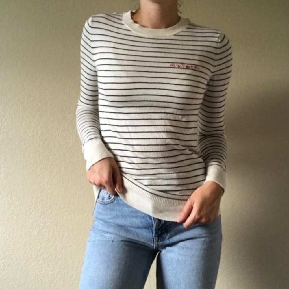 Banana Republic Daydreamer Tan Striped Sweater